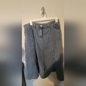 Piper and Scoot Midi Jean Skirt